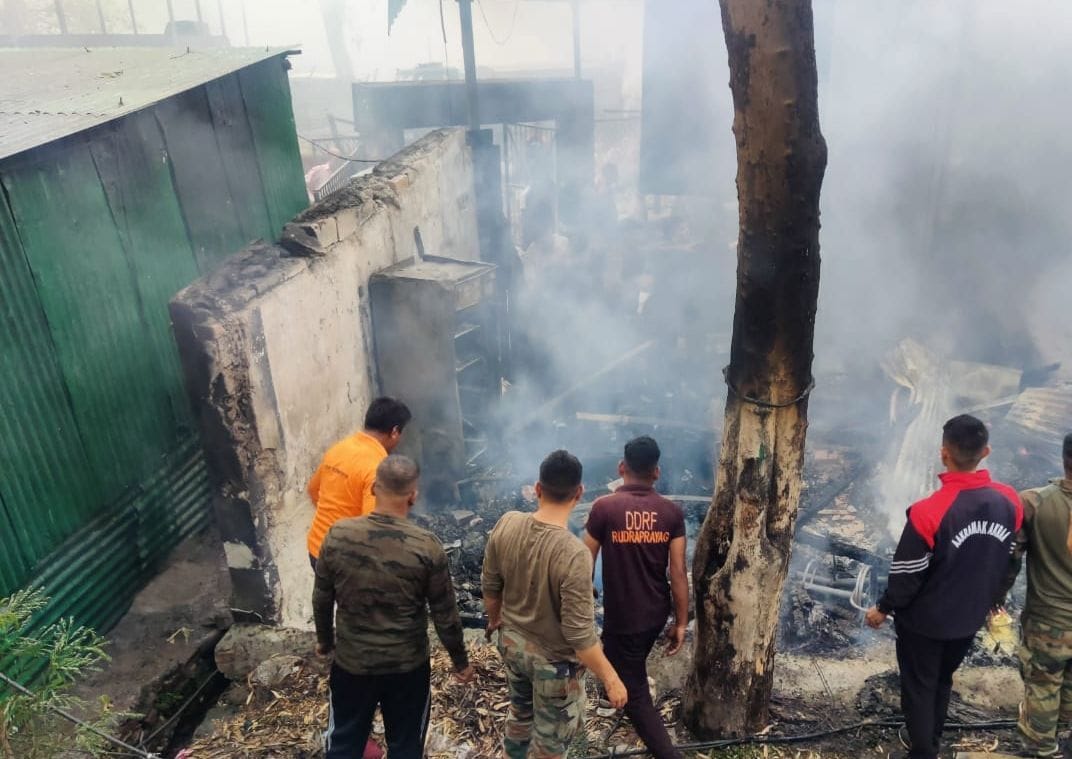 Crores were burnt to ashes due to the fire in the army canteen