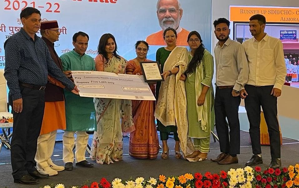 CHC Dhauladevi got Second Prize