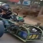 जुगाड़ से बनाई गई फॉर्मूला-वन रेसिंग कार जैसी दिखने वाली गाड़ी