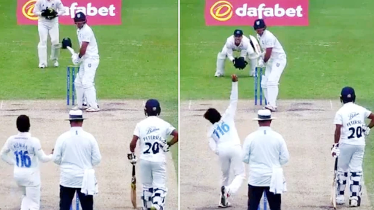 VIDEO: Mohammad Rizwan of Pakistan bowling in Sussex vs Durham Match, Shaheen Afridi trolls Rizwan on social media; County Cricket Championship