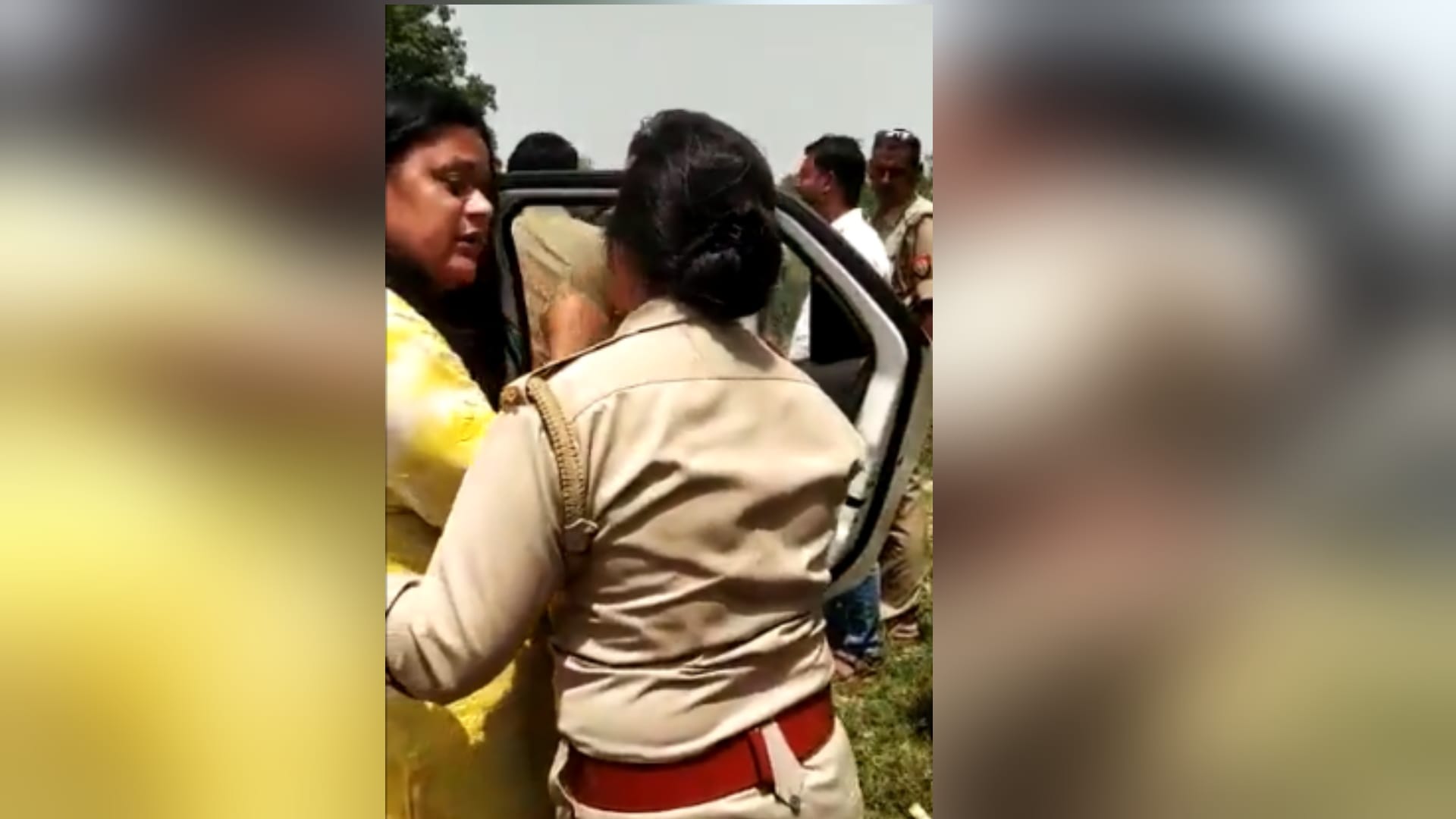 Drunken woman officer ruckus in bahraich video viral