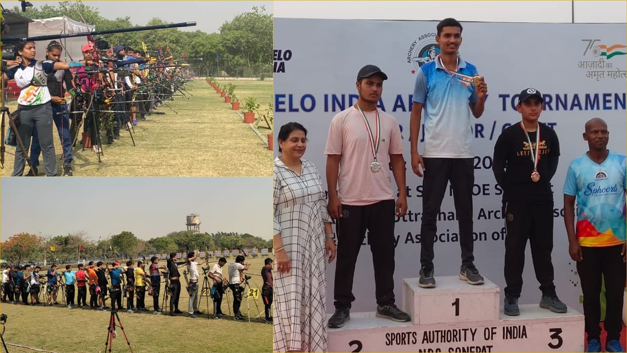 Haryana won ten medals in the Khelo India Archery Competition held in Sonipat