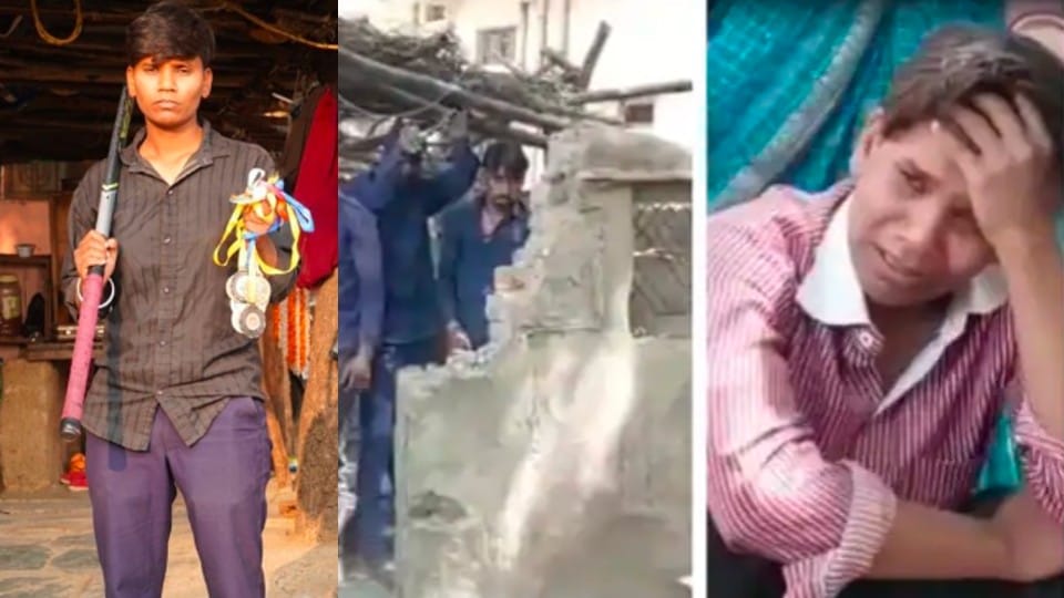 Madhya Pradesh: Hockey player of Junior National attempts self-immolation along with family, angry with administration breaking hut