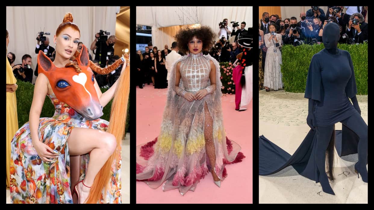 Met gala 2022: most weird looks of celebrities on the red carpet kim kardashian priyanka chopra