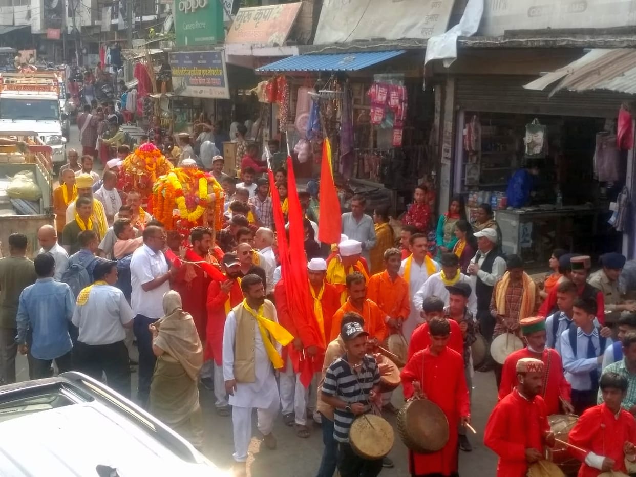 bhagwaan parsuram sobhayatra organised in  dadhahu sirmaur on  monday 2 may 2022