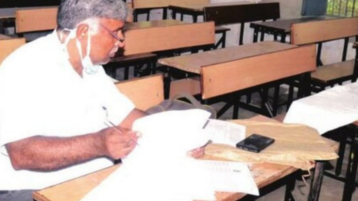 UP Board copy checking students filled copy with sita ram name some are requesting for marriage some student giving water feeding message to birds