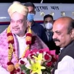 केंद्रीय गृहमंत्री अमित शाह और मुख्यमंत्री बसवराज बोम्मई।