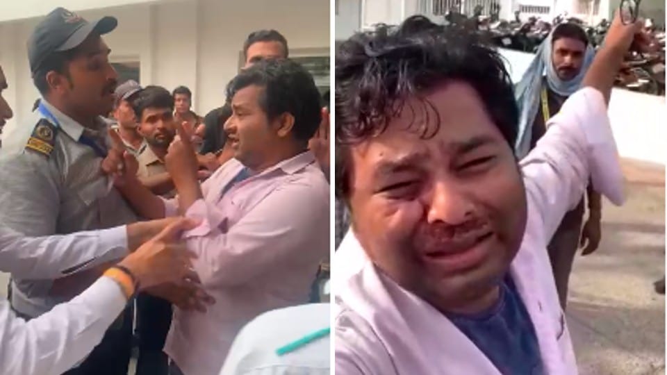 Bhopal: Guards of Bansal Hospital beat up journalist, went to meet children injured in accident