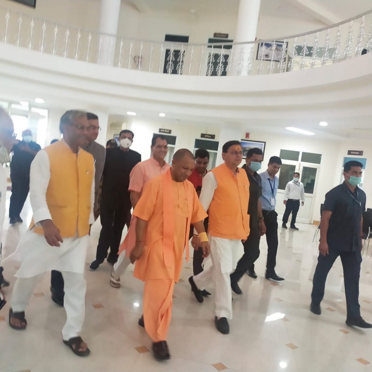CM Yogi reached Uttarakhand, Celebrations in ancestral village Panchur on reaching for the first time after becoming CM