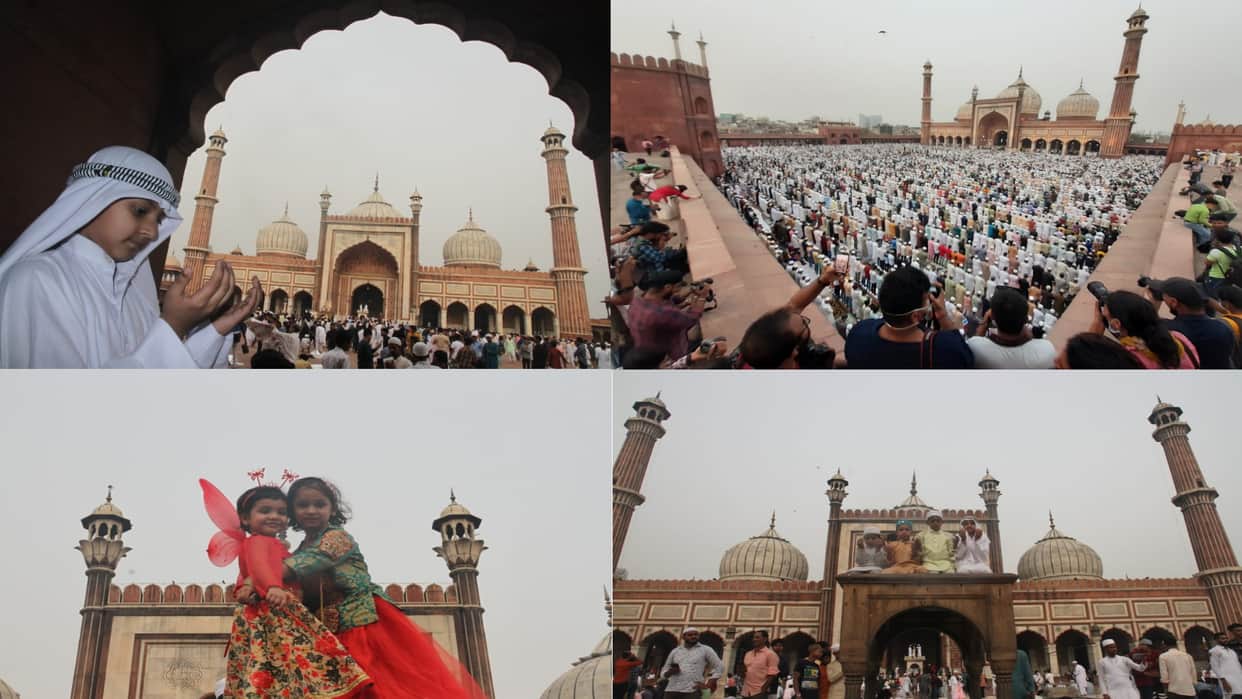 Eid 2022 see photos how eid celebtrated in delhi ncr after two years celebration in full swing