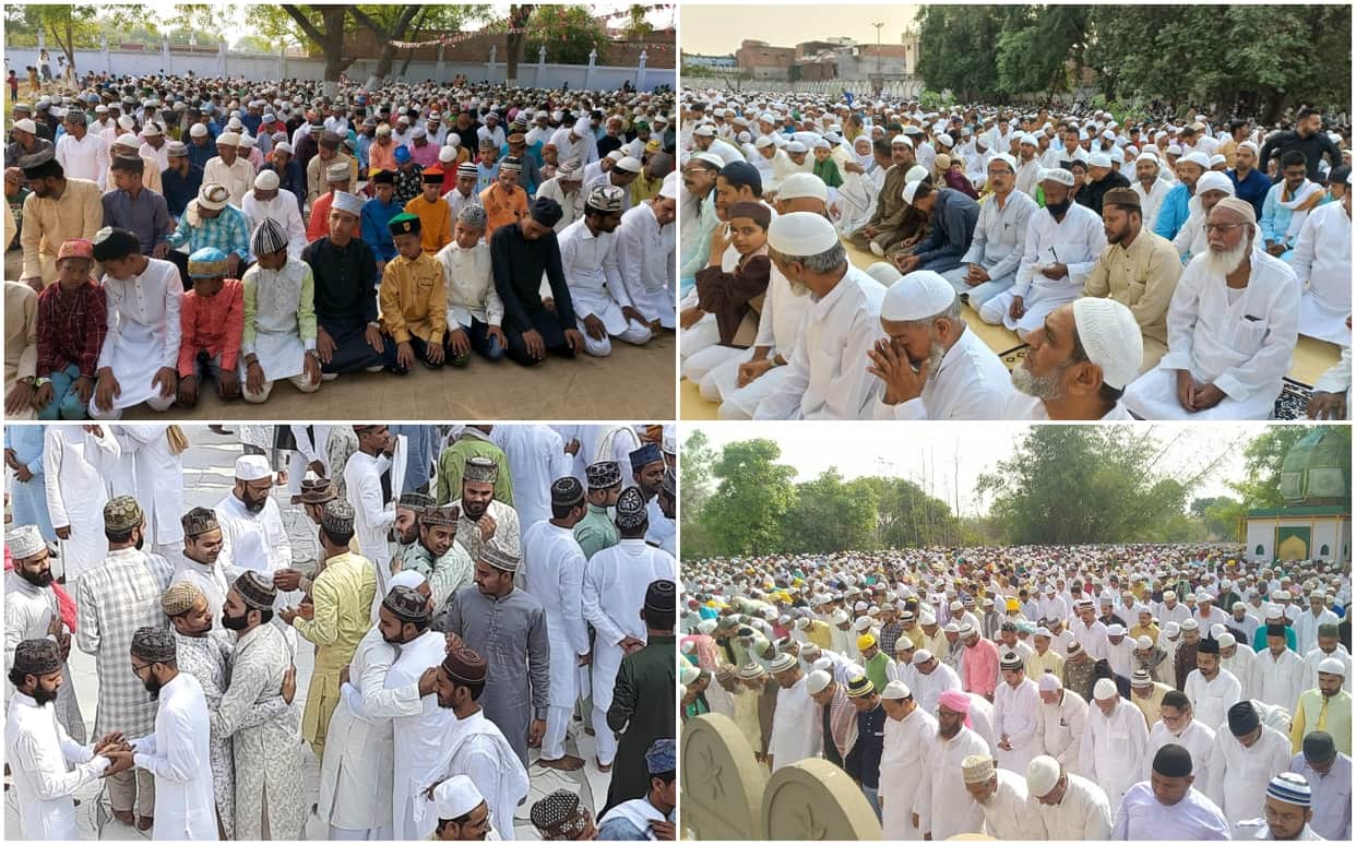Eid Al Fitr 2022 varanasi purvanchal masjid Namaz offered in different mosques masjid  pray for peace see photos