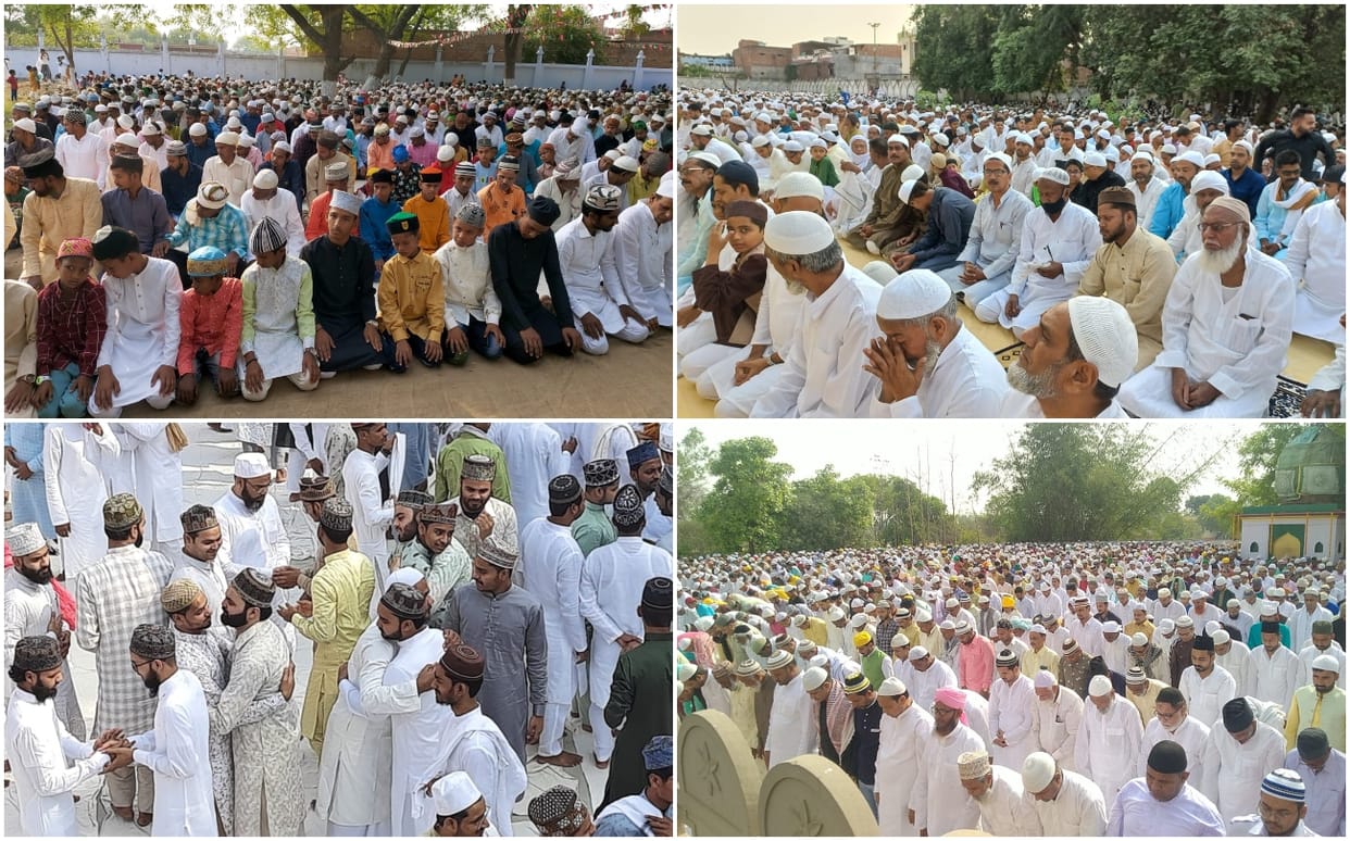 Eid Al Fitr 2022 varanasi purvanchal masjid Namaz offered in different mosques masjid  pray for peace see photos