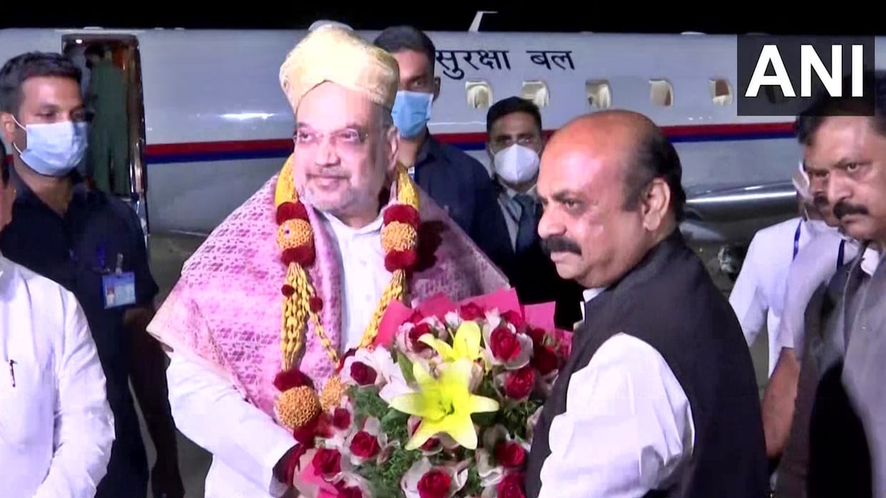 Amit Shah arrives in Karnataka amid buzz over leadership change and expand the cabinet