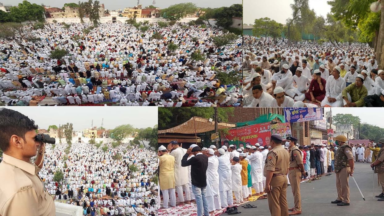 Eid in pictures: Hands raised in prayer for peace and progress, tight security arrangements