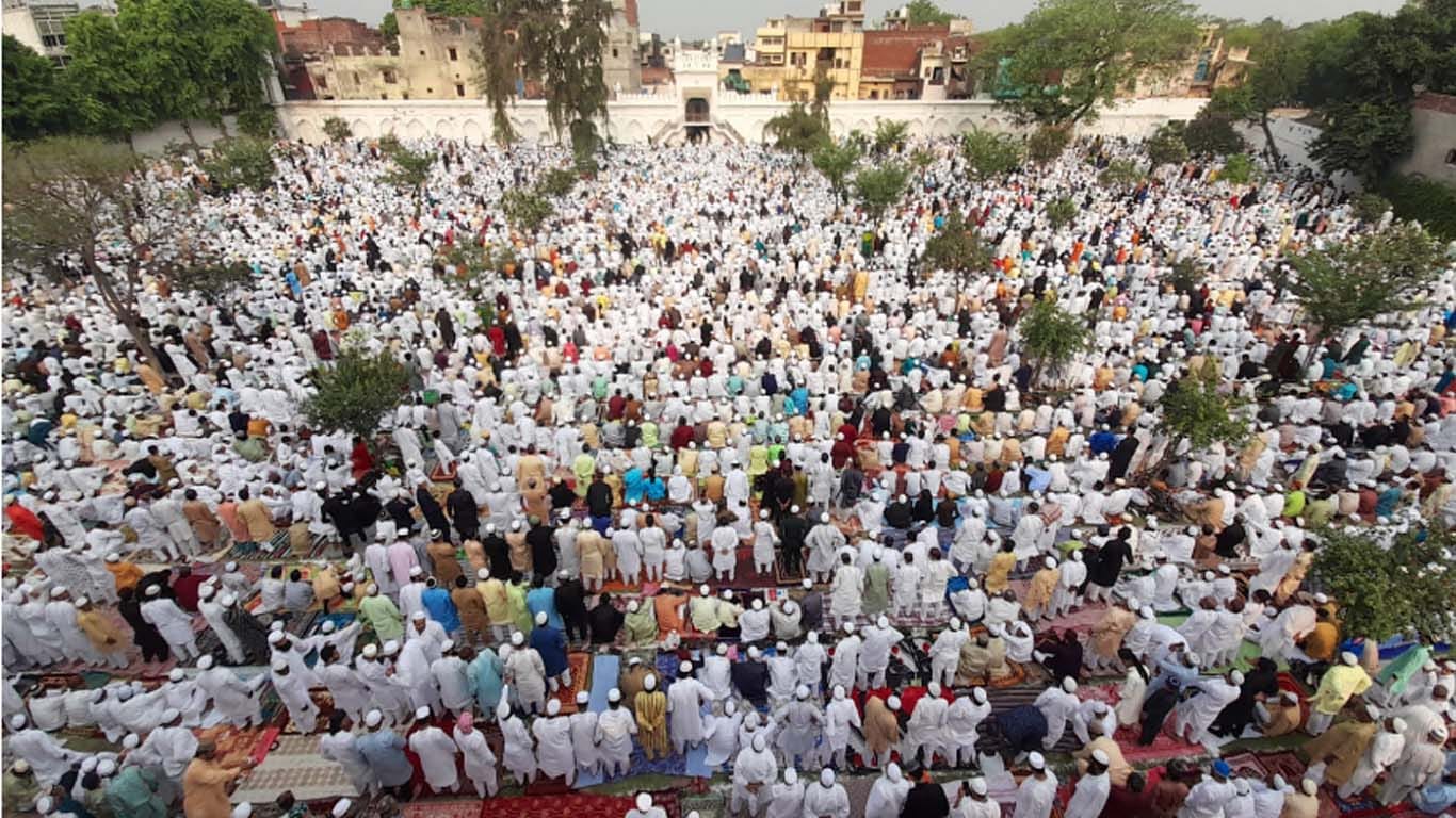 Eid in pictures: Hands raised in prayer for peace and progress, tight security arrangements