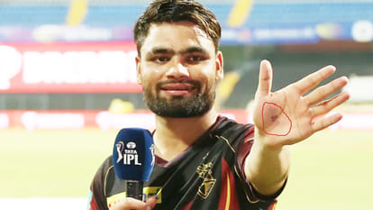 Rinku Singh shows Nitish Rana he had written his score on his palm even before KKR vs RR IPL 2022 match began; Watch Video
