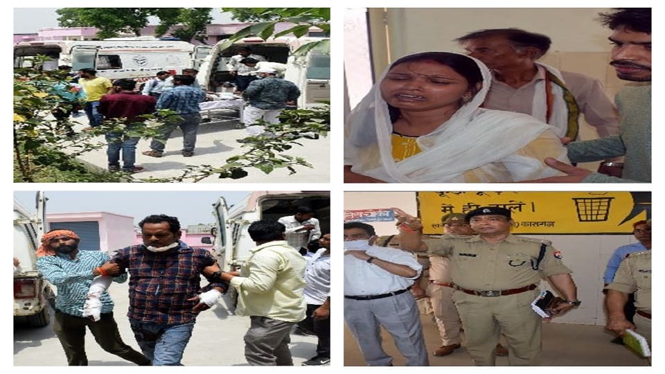 Road accident in kasganj Five people of the same family died two more died during treatment total ten death