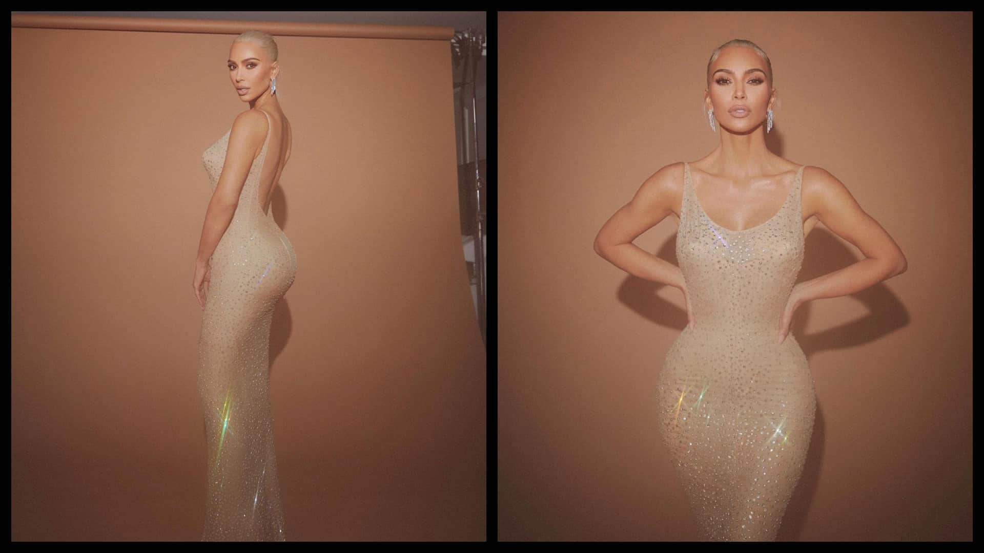 kim kardashian black shimmery dress from head to toe users says American horror story