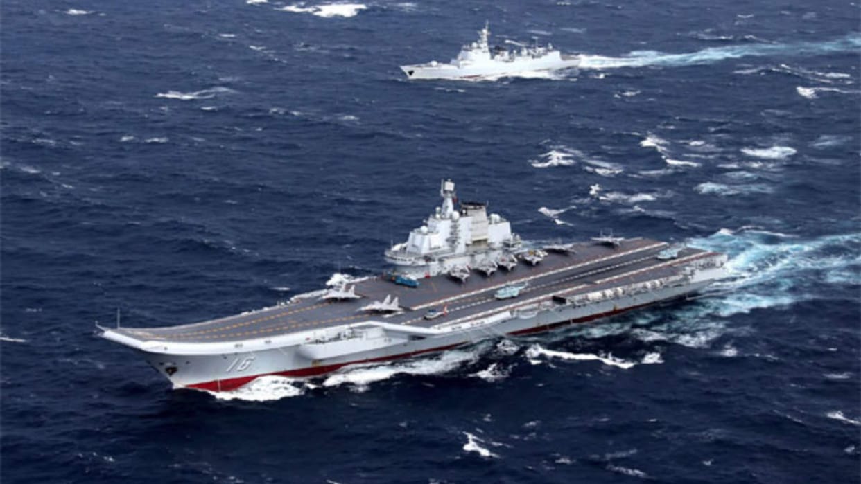 China sends aircraft carrier Liaoning and warships to seas near Japan news in Hindi