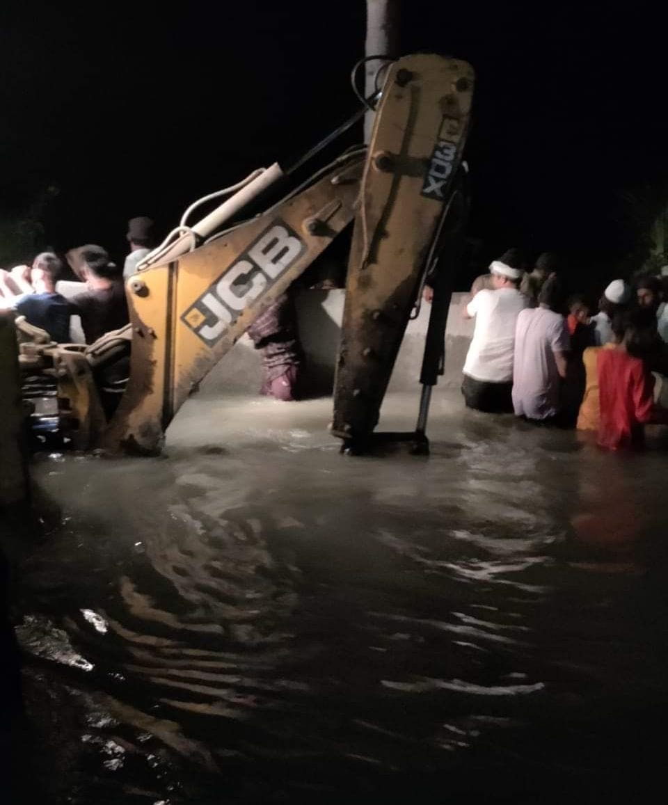 Rajwah's track broken, water filled in Idgah