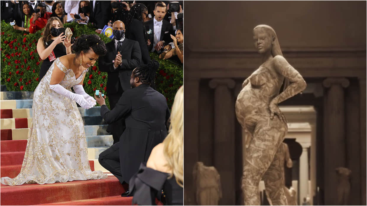 Met Gala 2022: Rihanna Statue with baby bump at met gala and laurie Cumbo gets a proposal on red carpet