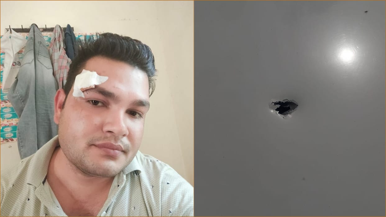 Stone pelting and firing on police who went to catch the accuseds in Jind of Haryana