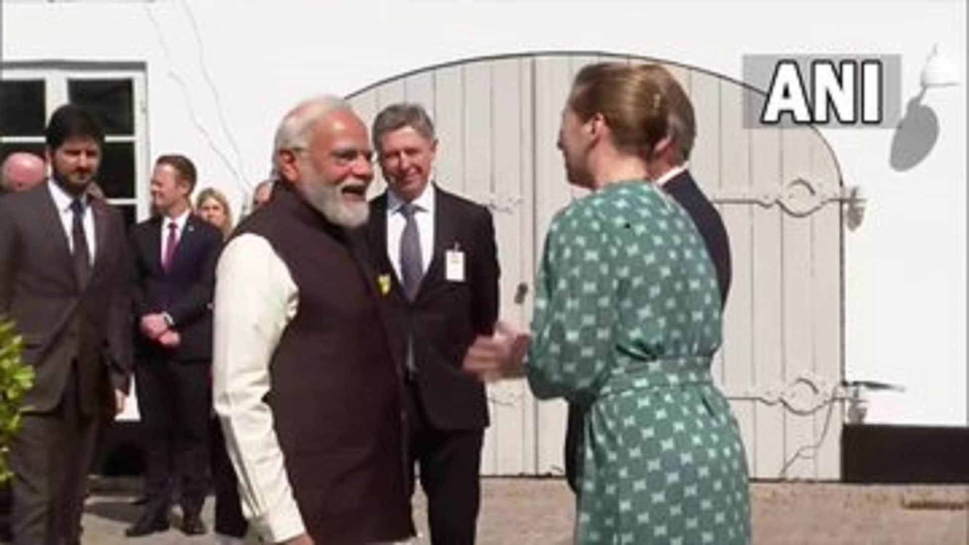 PM Modi Denmark visit Prime Minister of Denmark reached the airport to receive PM Modi see photos