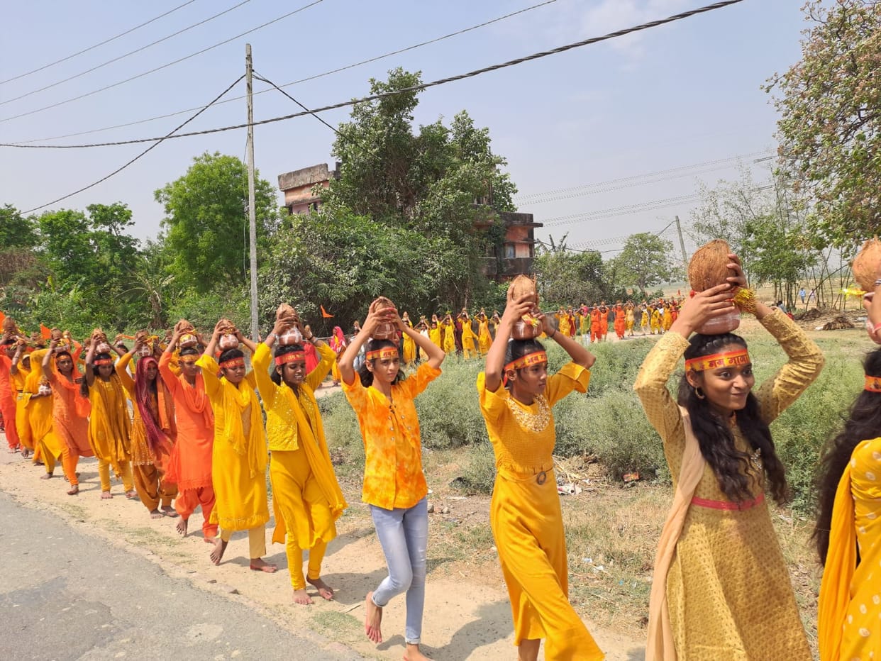 Kalash Yatra taken out for Shri Rudra Chandi Mahayagya