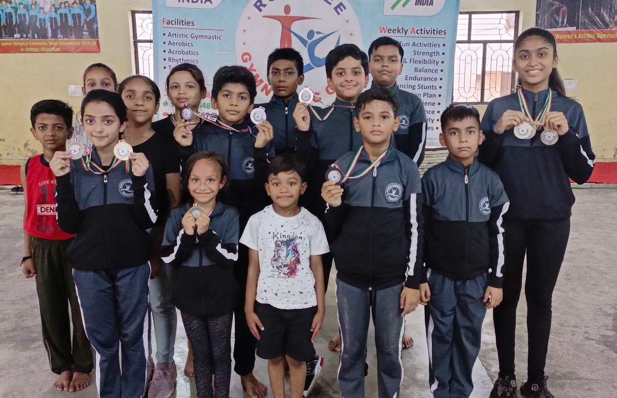 Roorkee players won medals in gymnastics