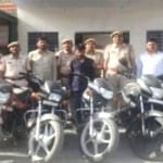 पुलिस गिरफ्त में आरोपी।