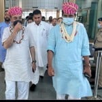 संगठन महामंत्री केसी वेणुगोपाल और प्रदेश प्रभारी अजय माकन का एयरपोर्ट पर किया गया स्वागत।