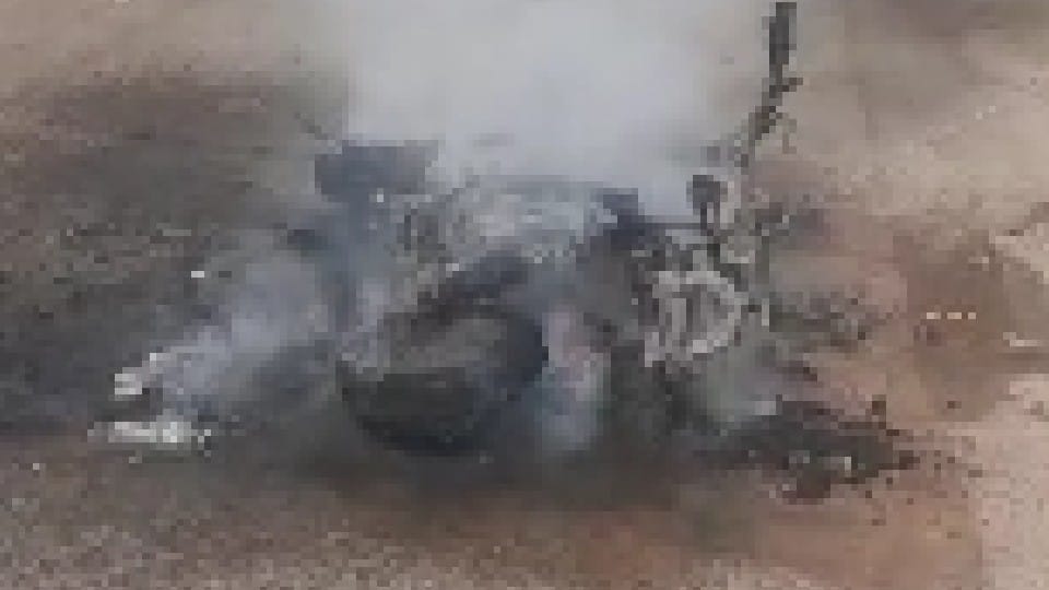 Electric Scooty caught fire in Ajmer
