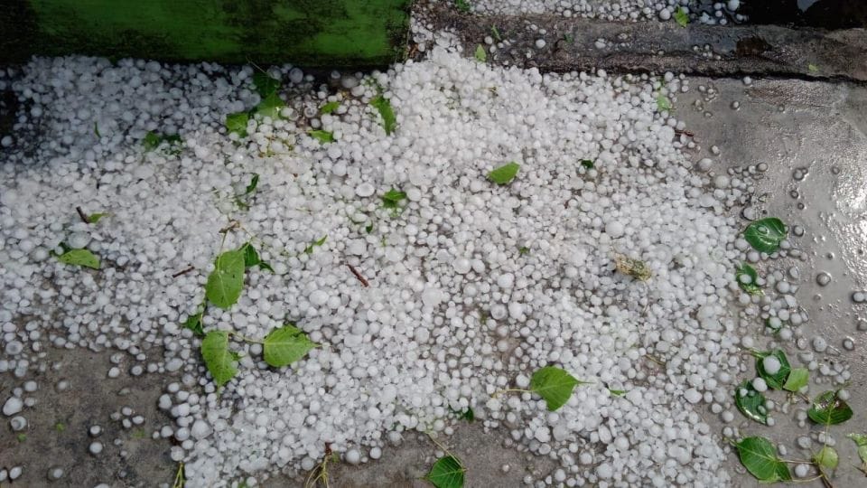 weather change after rain and hailstorm with thunderstorm in Etah Mainpuri