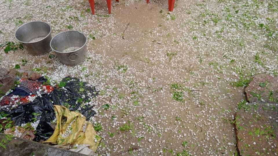 weather change after rain and hailstorm with thunderstorm in Etah Mainpuri