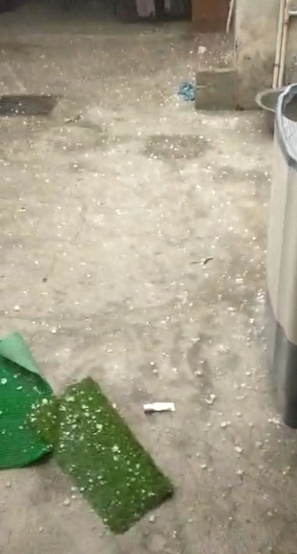 Hathras: Heavy damage to crops due to hailstorm with rain