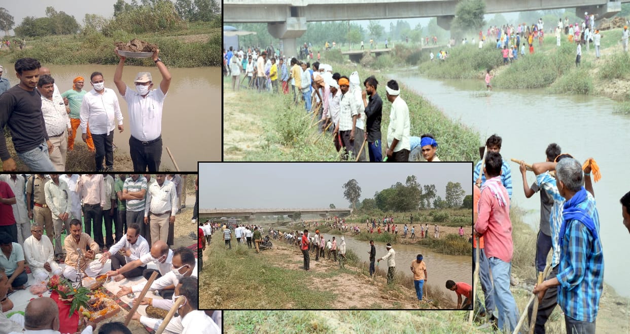 Malan, which came out of the mountain as a river, became a drain in the field, renewable efforts continue in bijnor