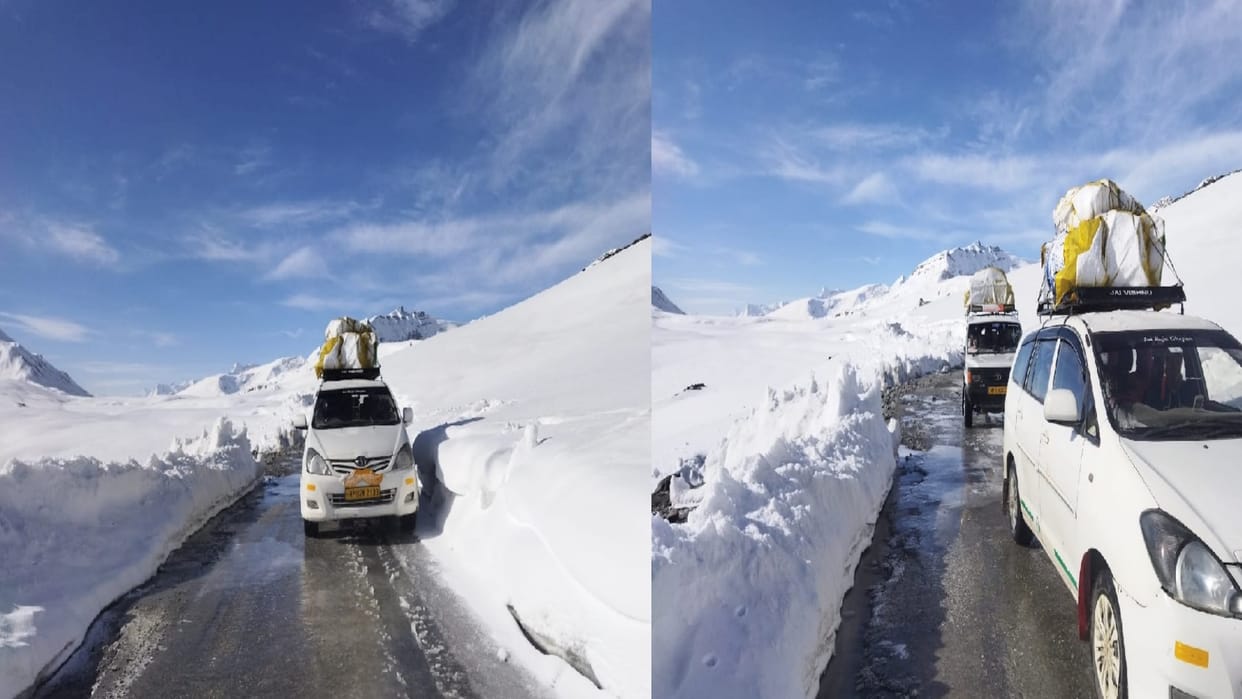 Good news for tourists: Manali-Leh road restored after 15 hours, administration extended deadline for vehicles