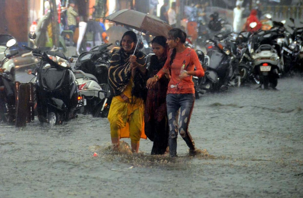 46.4 mm of rain in the district, uprooted trees and poles due to storm, power failure