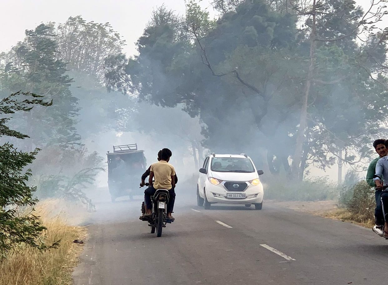 The fire broke out in the fields between Kalayat-village Khedi