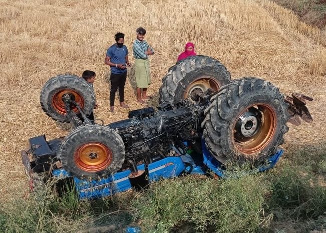 Tractor overturns, driver dies