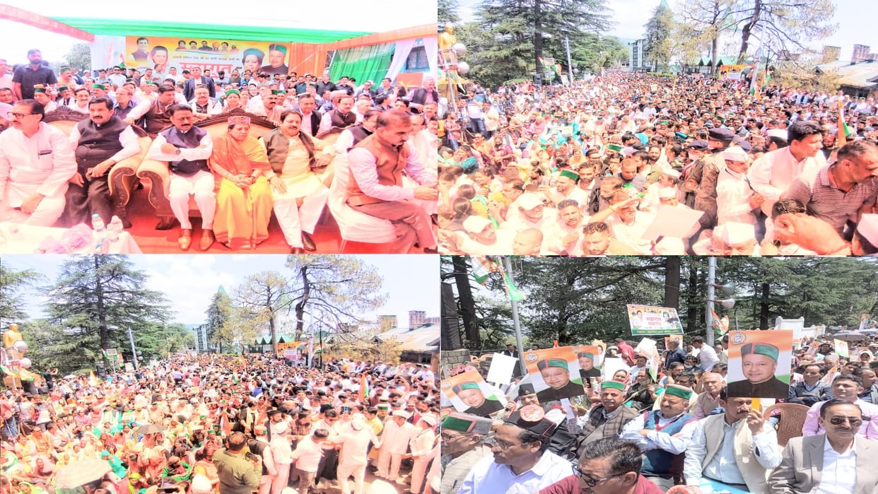 himachal congress state president pratibha singh taking over ceremony and rally live updates today
