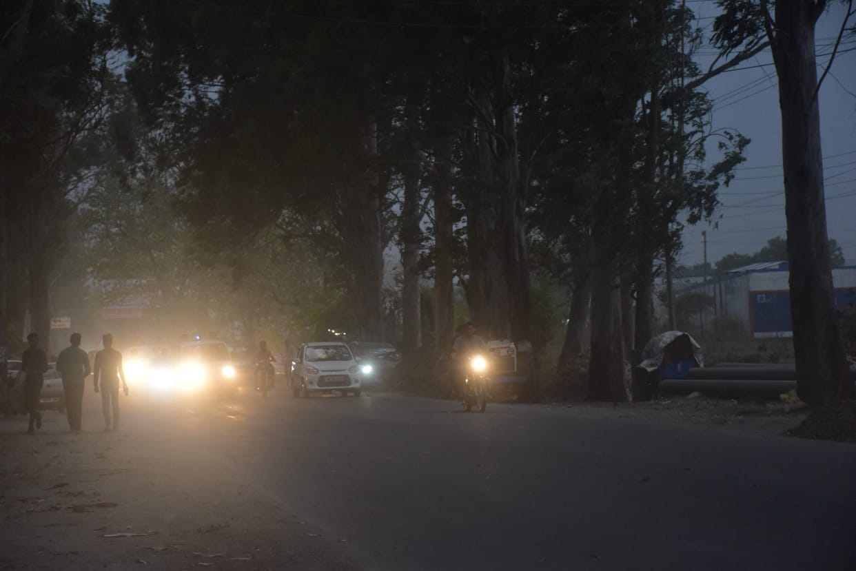 The population of two and a half million remained in the dark