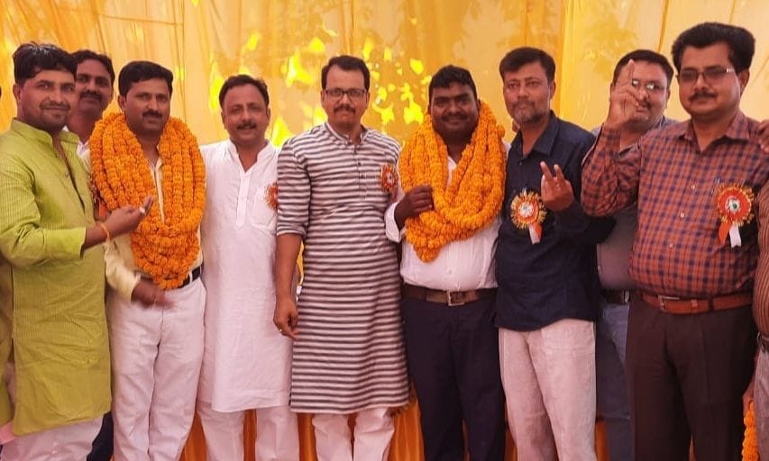 rajesh became adhyaksh of block prathmik shikshak sang