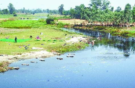 Oll river dying due to litter, garbage and encroachment