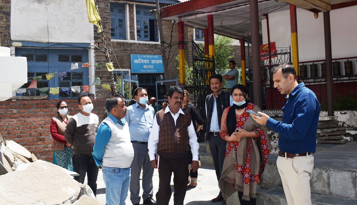 dc kinnaur inspected girls hostal in rekanpeo