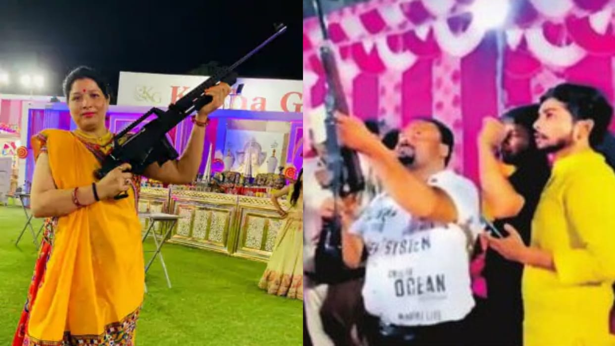 Ghaziabad woman with gun in wedding ceremony photo goes viral, another man photo with gun also viral