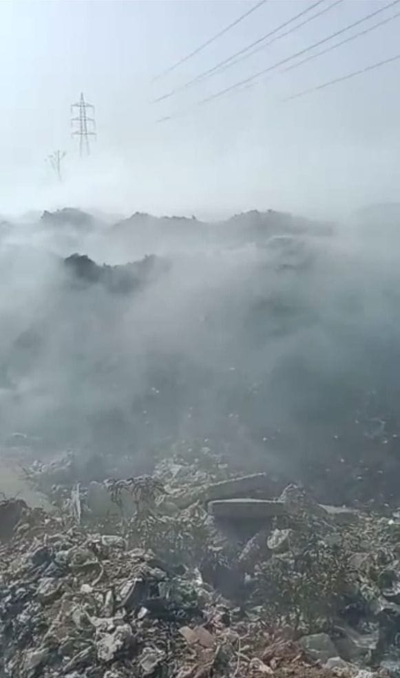 Fire broke out at city council's garbage dumping site