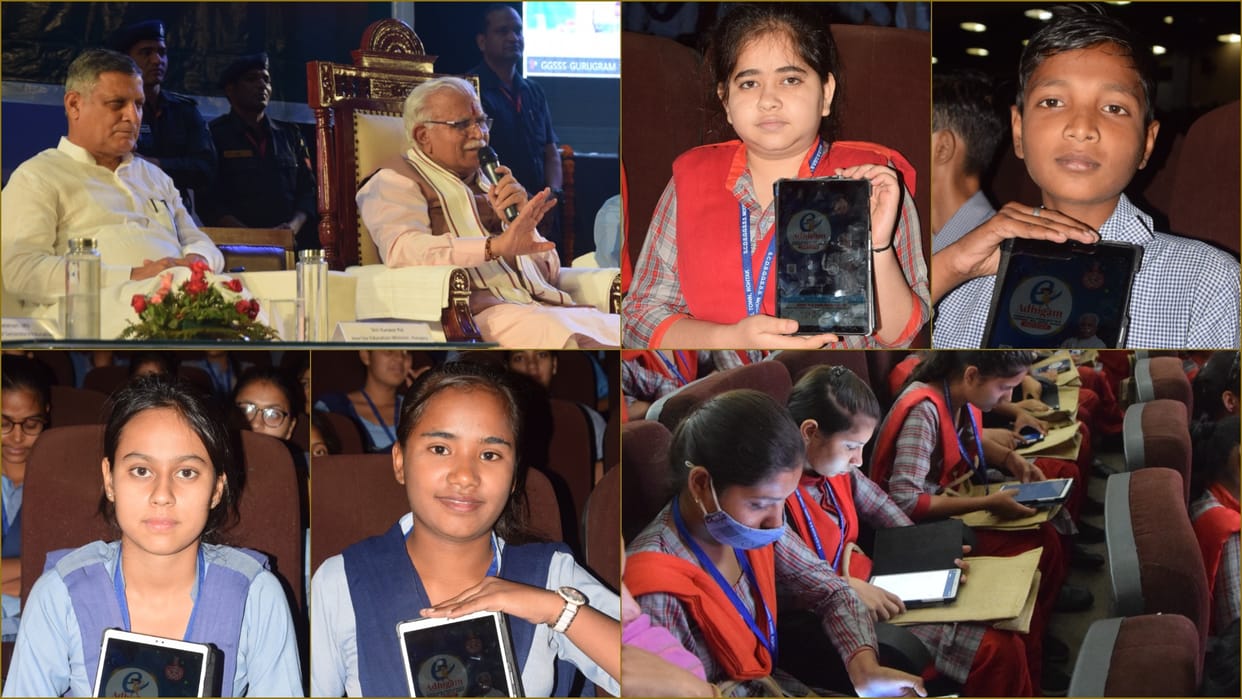 Tablets distributed to three lakh students in Haryana