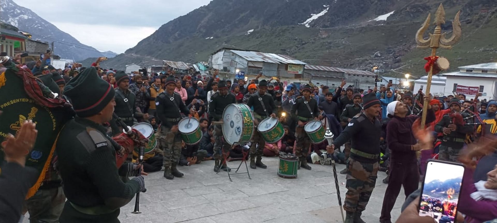kedarnath Dham doors Opening Exclusive Photos, devotee dance on dhol, Char dham yatra 2022