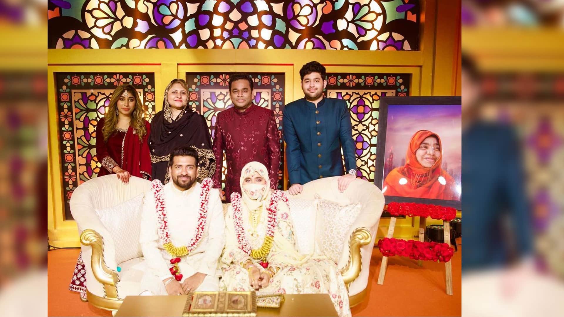 ar rahman shares a beautiful video clip from daughter khatija and riyasdeen reception fan says mashaallah